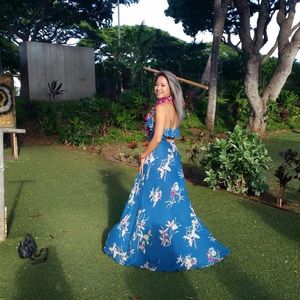 Floral print maxi dress